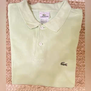 Lacoste‎ Euro 3 USA X Small Lt. Green Pique Knit 100% Cotton Polo